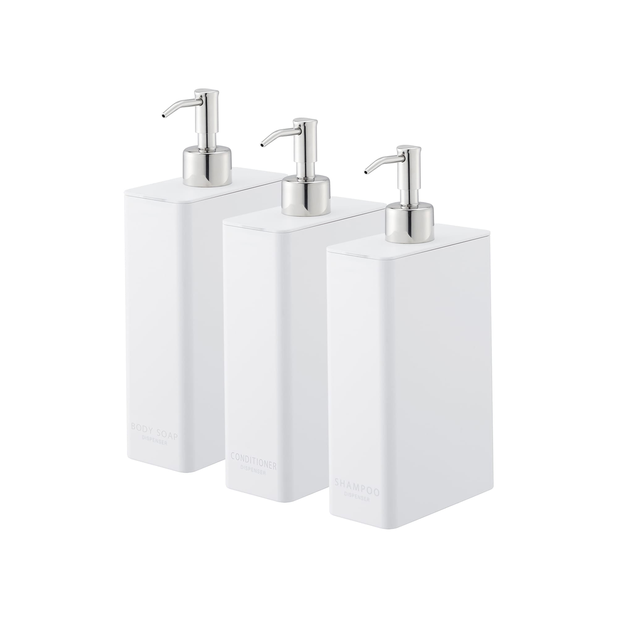 Rectangle Dispenser Bundle - Shampoo, Conditioner, and Body Soap