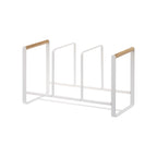 Vertical Plate Organizer - Steel + Wood