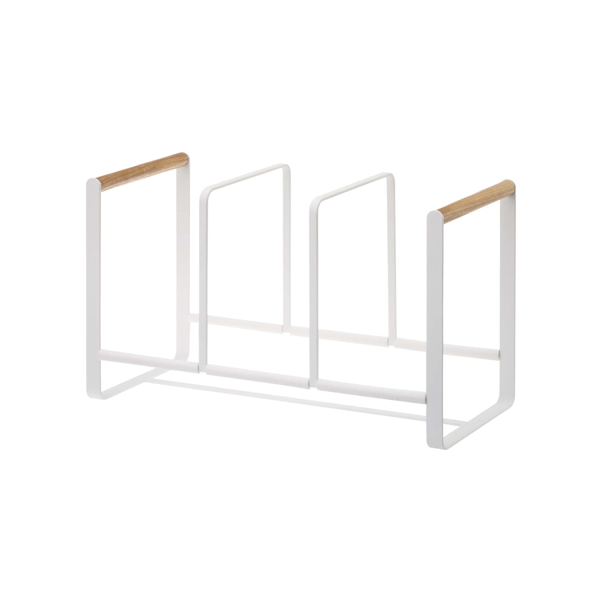Vertical Plate Organizer - Steel + Wood