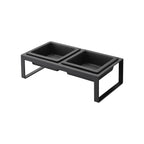 Pet Food Bowl - Tall - Steel + Ceramic