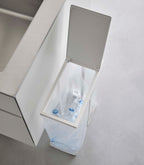 Lidded Garbage Bag Holder - Steel