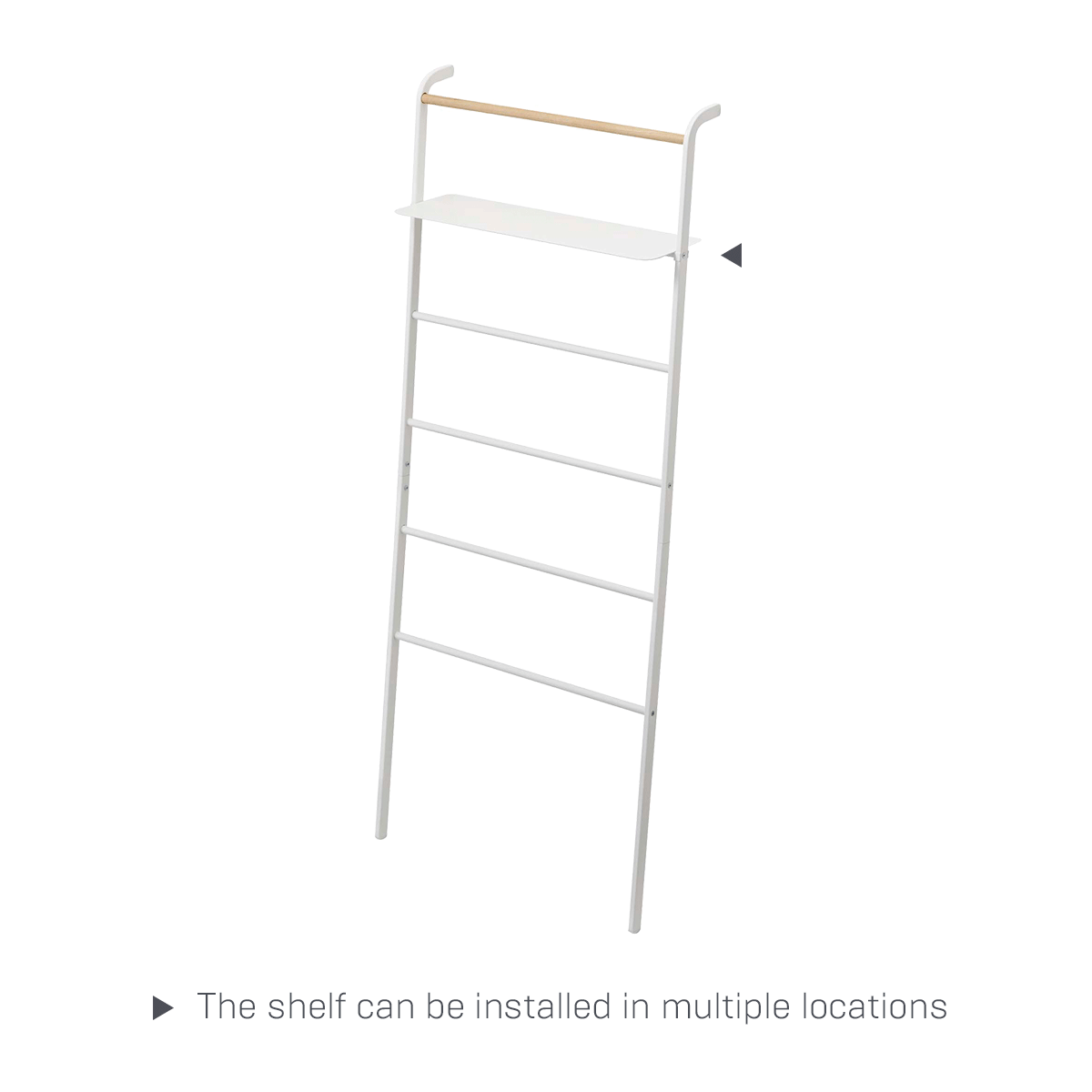 Leaning Storage Ladder With Shelf (63 H)  - Steel