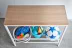 Entryway Storage Organizer & Bench (18 H)  - Steel + Wood