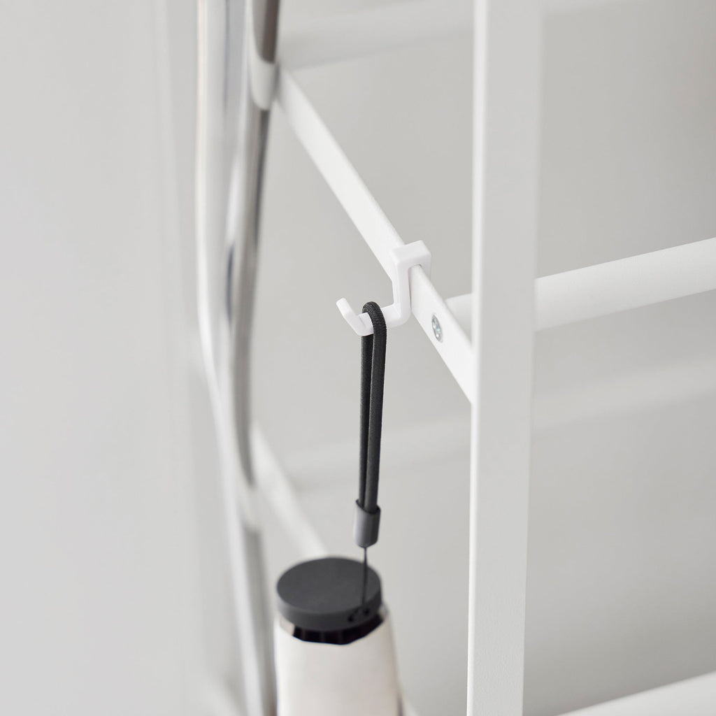 Rolling Five-Tier Shoe Rack (34.25 H)  - Steel + Wood