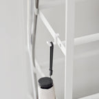 Rolling Five-Tier Shoe Rack (34.25 H)  - Steel + Wood