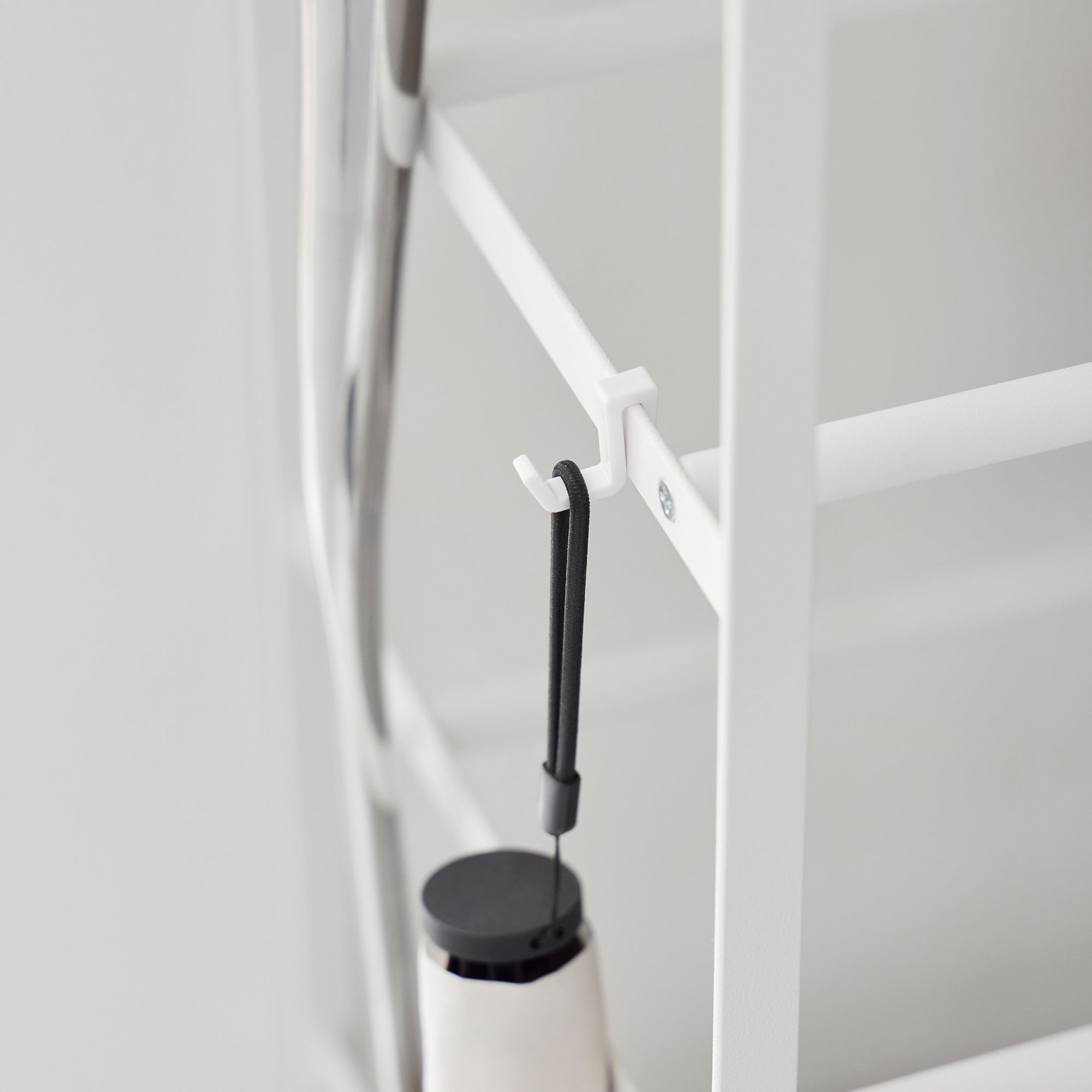 Rolling Five-Tier Shoe Rack (34.25 H)  - Steel + Wood