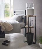 Two-Tier Display & Storage Shelf (31.5 H)  - Steel + Wood