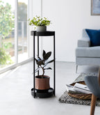 Two-Tier Rolling Plant Stand (28 H)  - Steel