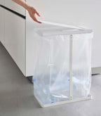 Lidded Garbage Bag Holder - Steel